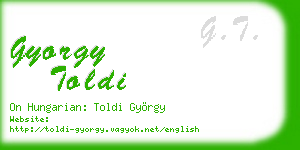 gyorgy toldi business card